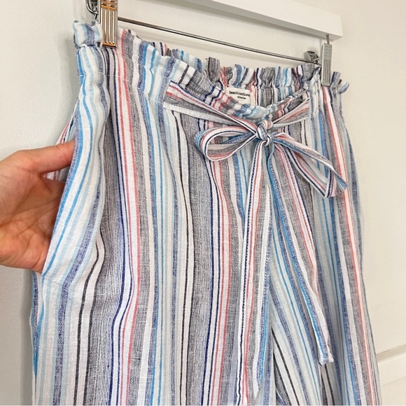 Beach Lunch Lounge Giavanna Marshmellow Stripe Linen Blend Pants - Picture 4 of 9
